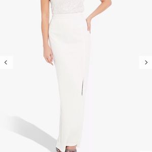 Adrianna Papell White Long Skirt.